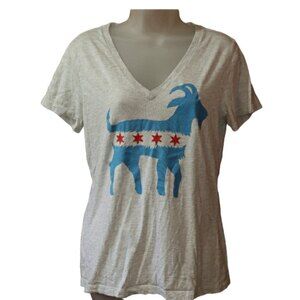 Bella Goat Vneck Tshirt LG